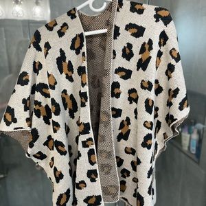 Cheetah overlay sweater